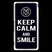Coque Sony Xperia M4 Aqua Keep Calm Smile Noir