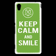 Coque Sony Xperia M4 Aqua Keep Calm Smile Vert