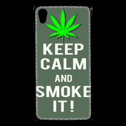 Coque Sony Xperia M4 Aqua Keep Calm Smoke it Gris