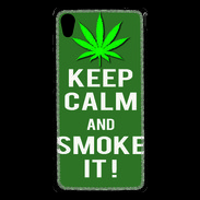 Coque Sony Xperia M4 Aqua Keep Calm Smoke it Kaki