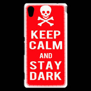 Coque Sony Xperia M4 Aqua Keep Calm Stay dark Rouge