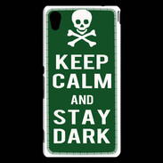 Coque Sony Xperia M4 Aqua Keep Calm Stay dark Vert