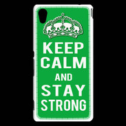 Coque Sony Xperia M4 Aqua Keep Calm Stay strong Vert