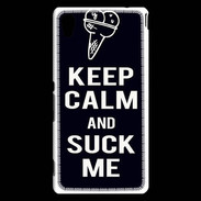 Coque Sony Xperia M4 Aqua Keep Calm Suck me Noir