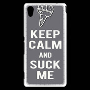 Coque Sony Xperia M4 Aqua Keep Calm Suck me Gris