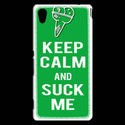 Coque Sony Xperia M4 Aqua Keep Calm Suck me Vert