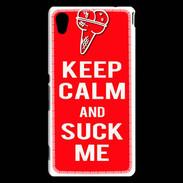 Coque Sony Xperia M4 Aqua Keep Calm Suck me Rouge