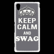 Coque Sony Xperia M4 Aqua Keep Calm Swag Gris