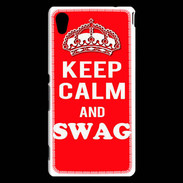 Coque Sony Xperia M4 Aqua Keep Calm Swag Rouge