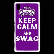 Coque Sony Xperia M4 Aqua Keep Calm Swag Violet
