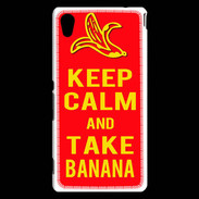 Coque Sony Xperia M4 Aqua Keep Calm Take Banana Rouge