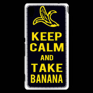 Coque Sony Xperia M4 Aqua Keep Calm Take Banana Noir