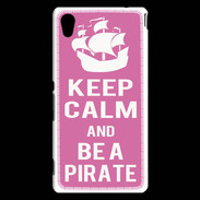 Coque Sony Xperia M4 Aqua Keep Calm Be a Pirate Rose