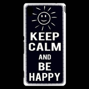 Coque Sony Xperia M4 Aqua Keep Calm Be Happy Noir