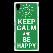 Coque Sony Xperia M4 Aqua Keep Calm Be Happy Vert