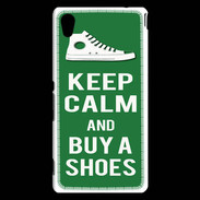 Coque Sony Xperia M4 Aqua Keep Calm Buy Shoes Vert