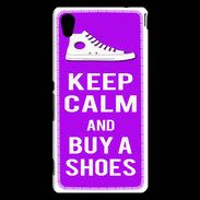 Coque Sony Xperia M4 Aqua Keep Calm Buy Shoes Violet