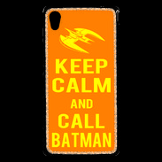 Coque Sony Xperia M4 Aqua Keep Calm Call Batman Orange