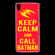 Coque Sony Xperia M4 Aqua Keep Calm Call Batman Rouge