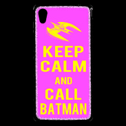Coque Sony Xperia M4 Aqua Keep Calm Call Batman Rose