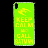 Coque Sony Xperia M4 Aqua Keep Calm Call Batman Vert pomme