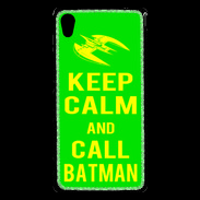 Coque Sony Xperia M4 Aqua Keep Calm Call Batman Vert