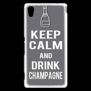 Coque Sony Xperia M4 Aqua Keep Calm Drink champagne Gris