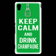 Coque Sony Xperia M4 Aqua Keep Calm Drink champagne Vert