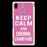 Coque Sony Xperia M4 Aqua Keep Calm Drink champagne Rose