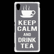 Coque Sony Xperia M4 Aqua Keep Calm Drink Tea Gris