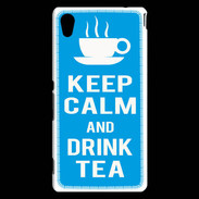 Coque Sony Xperia M4 Aqua Keep Calm Drink Tea Cyan