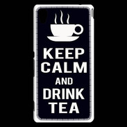 Coque Sony Xperia M4 Aqua Keep Calm Drink Tea Noir