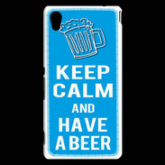 Coque Sony Xperia M4 Aqua Keep Calm Have a beer Cyan