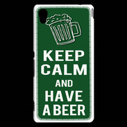 Coque Sony Xperia M4 Aqua Keep Calm Have a beer Vert