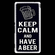 Coque Sony Xperia M4 Aqua Keep Calm Have a beer Noir