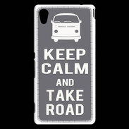 Coque Sony Xperia M4 Aqua Keep Calm Take Road Gris