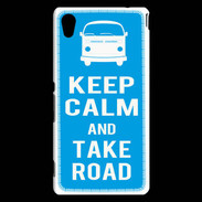 Coque Sony Xperia M4 Aqua Keep Calm Take Road Cyan