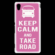 Coque Sony Xperia M4 Aqua Keep Calm Take Road Rose