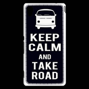 Coque Sony Xperia M4 Aqua Keep Calm Take Road Noir