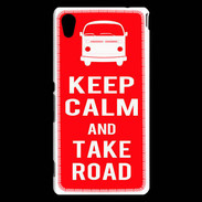 Coque Sony Xperia M4 Aqua Keep Calm Take Road Rouge