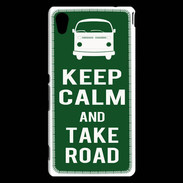 Coque Sony Xperia M4 Aqua Keep Calm Take road Vert