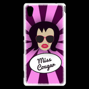 Coque Sony Xperia M4 Aqua Miss Cougar Brune