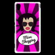 Coque Sony Xperia M4 Aqua Miss Shopping Brune