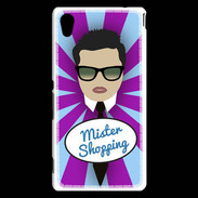 Coque Sony Xperia M4 Aqua Mister Shopping Brun