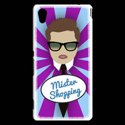 Coque Sony Xperia M4 Aqua Mister Shopping Chatain