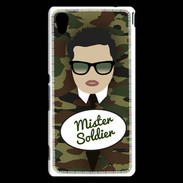 Coque Sony Xperia M4 Aqua Mister Soldier Brun
