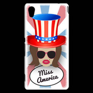 Coque Sony Xperia M4 Aqua Miss USA Chatain