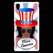 Coque Sony Xperia M4 Aqua Miss USA Black