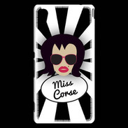 Coque Sony Xperia M4 Aqua Miss Corse Brune
