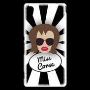 Coque Sony Xperia M4 Aqua Miss Corse Chatain